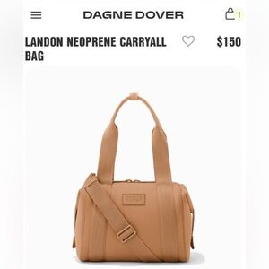 Dagne Dover Tan Neoprene Carryall Bag